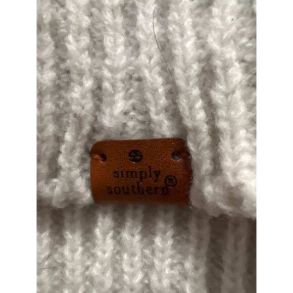 Simply Southern Men’s 1/4 Zip Cozy Knit Aztec Oversized Sweater Size L Beige Red - Picture 4 of 5